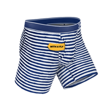 Load image into Gallery viewer, The Sailor | Nautical Stripe Ball Hammock¬Æ Pouch Underwear With Fly
