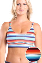Load image into Gallery viewer, The Sedona Siesta |  Blue And Orange Stripe paradICE¬ô Cooling Bralette
