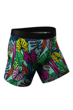 Load image into Gallery viewer, blue tropical leaves men pouch underwear
