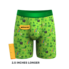 Load image into Gallery viewer, The 3 Leafs To The Wind | St Patricks Day Clovers Long Leg Ball Hammock¬Æ Pouch Underwear With Fly
