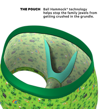 Load image into Gallery viewer, Green leafy themed pouch trunks underwear
