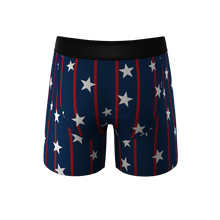 Load image into Gallery viewer, stars and stripes mens ball hammock pouch underwear

