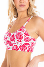 Load image into Gallery viewer, Red roses bralette

