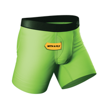 Load image into Gallery viewer, The Supernova | Bright Green Ball Hammock¬Æ Pouch Underwear With Fly
