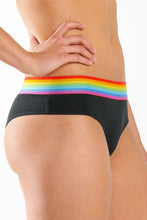 Load image into Gallery viewer, Black colorful cheeky underwear
