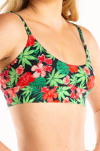 Load image into Gallery viewer, leafy tropical weed bralette
