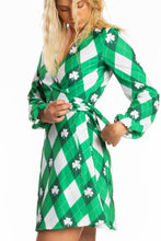 Load image into Gallery viewer, green st. patricks day wrap dress
