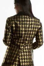 Load image into Gallery viewer, black and gold womens blazer

