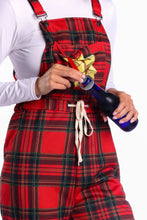 Load image into Gallery viewer, red and green plaid pajamaralls
