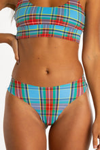 Load image into Gallery viewer, blue plaid seamless thong
