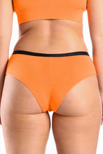 Load image into Gallery viewer, Women cheeky orange underwear
