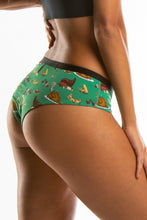 Load image into Gallery viewer, Thanksgiving Feast Green Cheeky Panties
