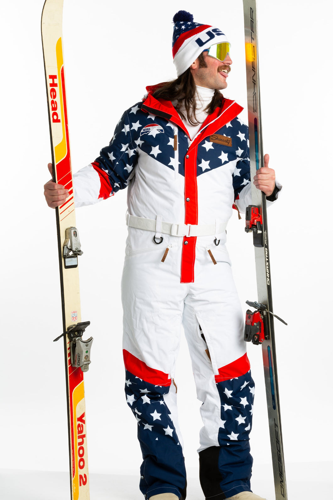 The First Chair | Mens Retro American Flag Ski Suit 
