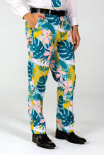 Load image into Gallery viewer, blue tropical suit pants
