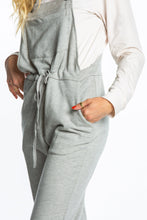 Load image into Gallery viewer, grey pajama overalls for women
