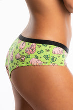 Load image into Gallery viewer, women&#39;s green piggy bank cheeky underwear
