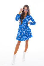 Load image into Gallery viewer, Blue wrap dress
