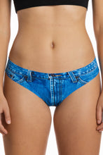 Load image into Gallery viewer, The Jeanstring | Denim Print Seamless Thong
