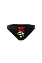 Load image into Gallery viewer, Black Mistletoe Comfy Bikini Undies
