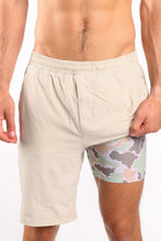 Load image into Gallery viewer, The Lieutenant | Khaki and Camo Ball Hammock¬Æ 9 Inch Athletic Shorts
