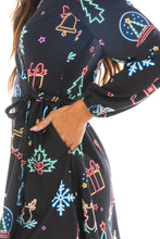 Load image into Gallery viewer, Neon light wrap dress
