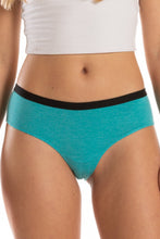 Load image into Gallery viewer, The Nerves of Teal | Teal Heather Cheeky Underwear
