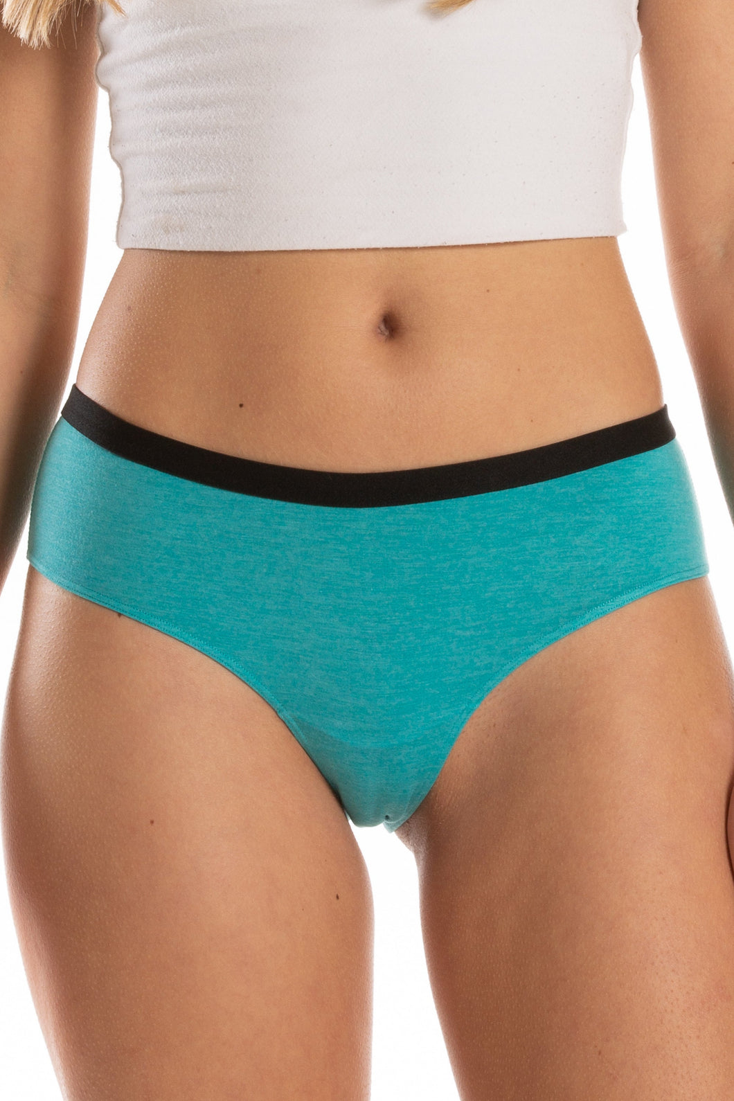 The Nerves of Teal | Teal Heather Cheeky Underwear