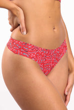 Load image into Gallery viewer, Hot Red Paisley Seamless Thong

