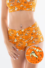 Load image into Gallery viewer, Close-up of woman&#39;s body in The Paranormal Entitty Ghost Busts Modal Boyshort Underwear.
