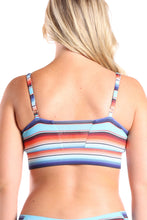 Load image into Gallery viewer, bralette stripe orange blue cooling comfort
