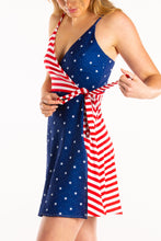 Load image into Gallery viewer, Red, blue and white dress
