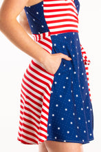 Load image into Gallery viewer, Dress with printed USA flag
