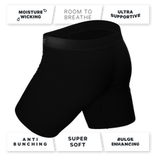 Load image into Gallery viewer, Super soft black long leg boxer
