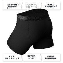 Load image into Gallery viewer, Men&#39;s boxer briefs pack featuring The Threat Level Midnight | Black Ball Hammock¬Æ Boxer Brief 7 Pack. Made from ultra-soft MicroModal material.
