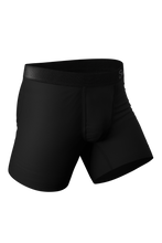 Load image into Gallery viewer, solid black men&#39;s matching boxers
