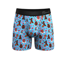Load image into Gallery viewer, vday teddy ball hammock boxers with fly
