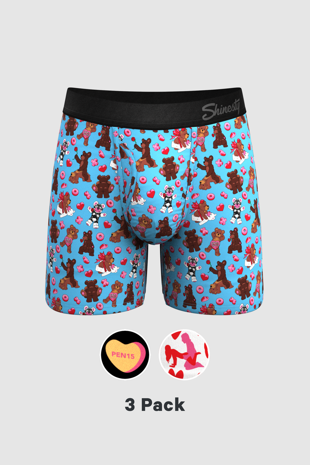 The Dinner For Two | Valentine's Day Ball Hammock¬Æ Pouch Underwear With Fly 3 Pack