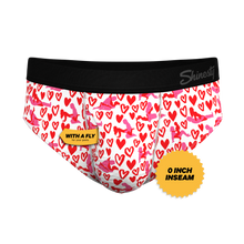 Load image into Gallery viewer, valentine hearts boxer briefs with fly
