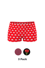 Load image into Gallery viewer, The Love Letter | Valentine&#39;s Themed Modal Boyshort Underwear 3 Pack
