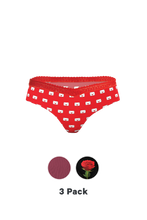 Load image into Gallery viewer, The Love Letter | Valentine&#39;s Themed Cheeky Underwear 3 Pack
