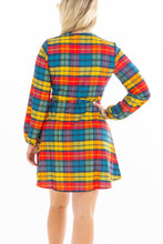 Load image into Gallery viewer, Checkered wrap dress
