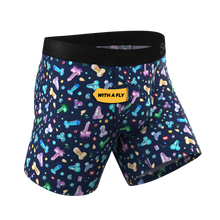 Load image into Gallery viewer, The Family Jewels Ball Hammock¬Æ Pouch Underwear with Fly featuring crystal designs.
