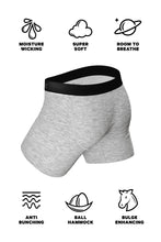 Load image into Gallery viewer, light grey mens ball hammock boxer
