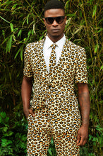 Load image into Gallery viewer, Leopard Jungle Cat Pattern Summer Suit Blazer and Shorts
