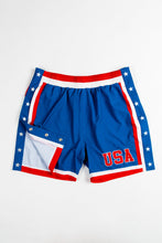 Load image into Gallery viewer, American flag design swim trunks
