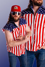 Load image into Gallery viewer, Men&#39;s USA sleeveless denim shirt 
