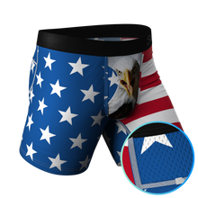 Load image into Gallery viewer, Mascot American Flag Polar Pair Cooling Ball Hammock Underwear with Fly
