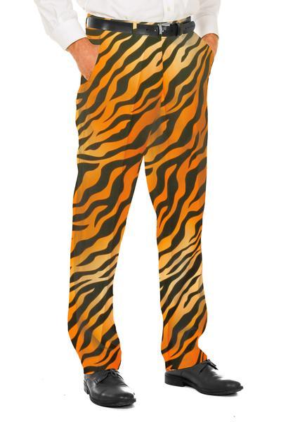 Men's Tiger Print Suit Pants