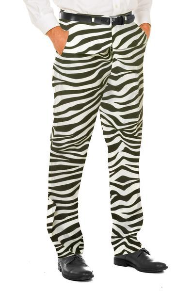 Men's Zebra Print Suit Pants